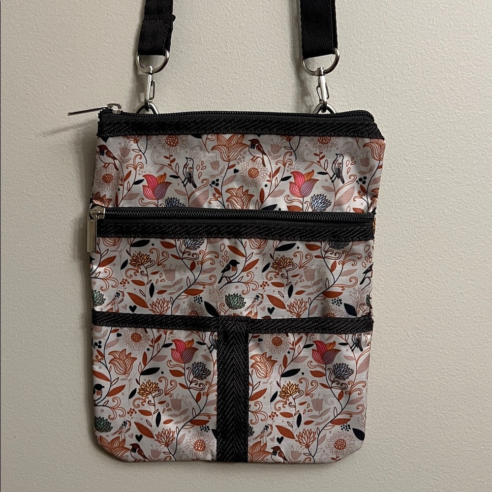 Braciano Floral Crossbody Bag with Earthy Tones